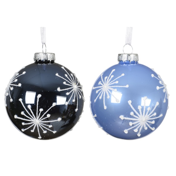 Bal enamel shiny glas 8cm 1 Bal