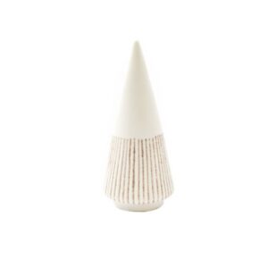Boom wit met gouden streep keramiek h21cm