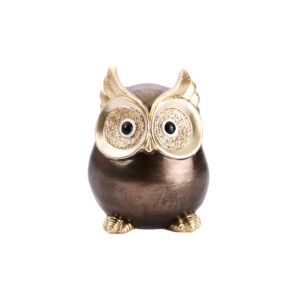 Herfst figuur uil keramiek bubo koper bruin h16cm