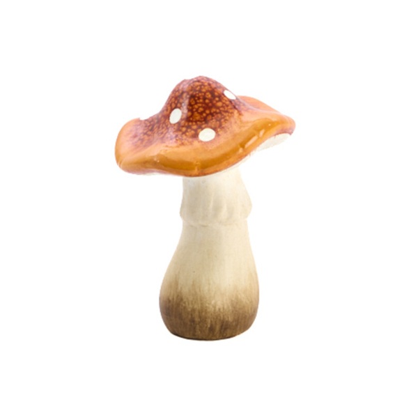 Herfst figuur paddenstoel oranje beige keramiek h15.5cm 1 Herfst figuur paddenstoel oranje beige keramiek h15. 5cm