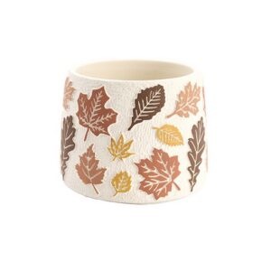 Herfst pot orchidee herfstblad 3d oranje bruin