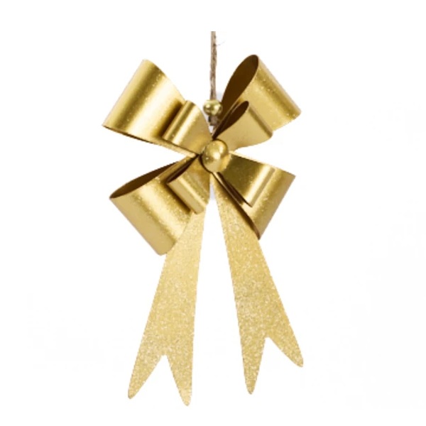 Strik goud metaal 17cm 1 Strik