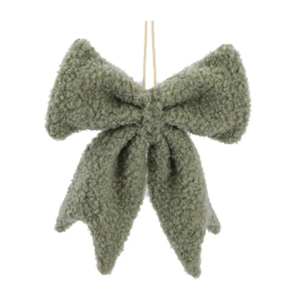 Strik groen pluche 20cm 1 Strik