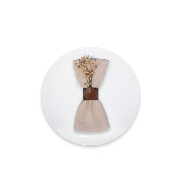 Skinnatur servetring cognac 4cm 1 Skinnatur servetring cognac 4cm